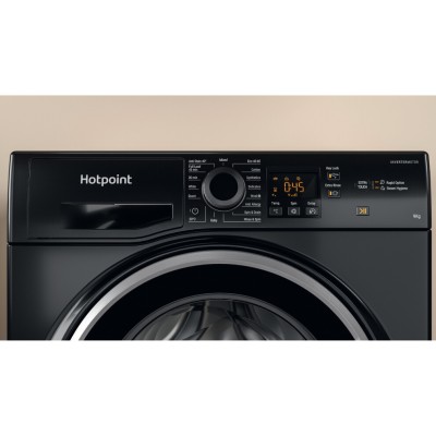 Hotpoint NSWM945CBSUKN 9kg Washing Machine with 1400 rpm - Black - B Rated 